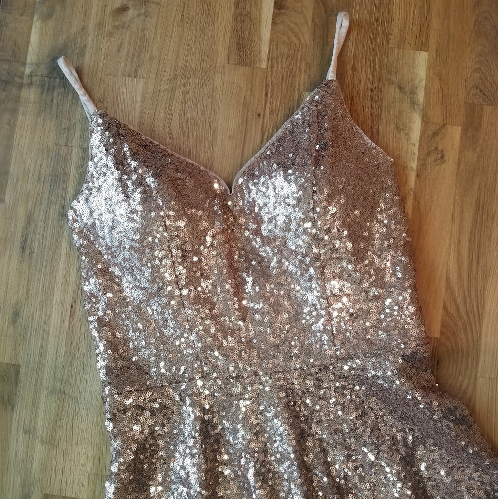 Rose Gold Sequin Dress